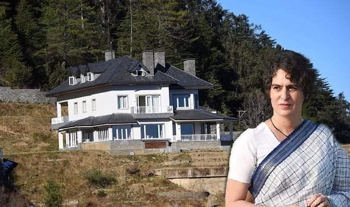 करोना संकट के बीच  शिमला पहुंची प्रियंका गांधी दोनो बच्चे भी साथ….