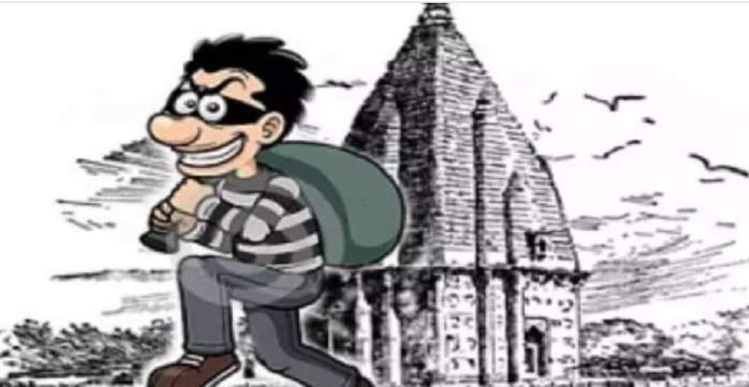 विश्वकर्मा मंदिर के टूटे ताले नगदी व कीमती सामान चोरी