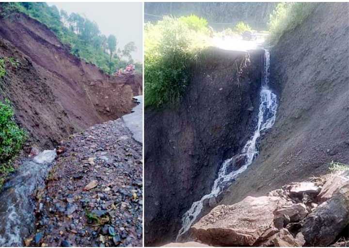 राजबन सतौन के बीच NH-707 हुआ ध्वस्त, गिरिपार की 60 पंचायतों से संपर्क कटा: पांवटा साहिब