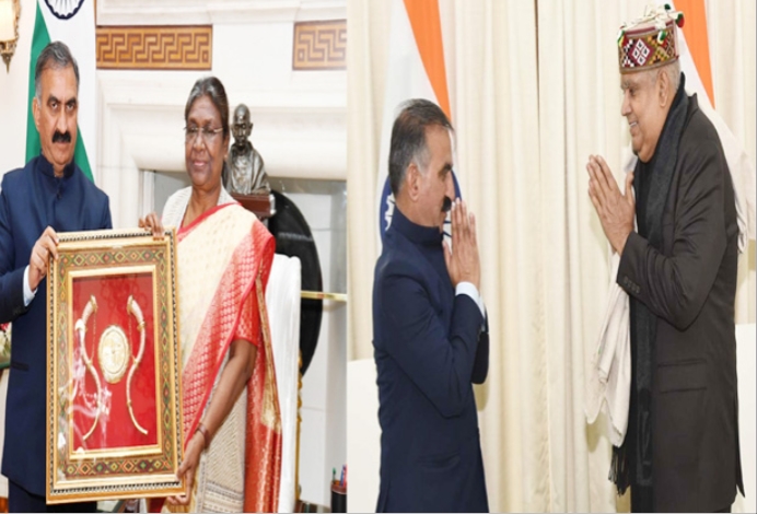 सुक्खू आज मिलेंगे प्रधानमंत्री, गृह मंत्री व पार्टी नेताओं से, राष्ट्रपति, उपराष्ट्रपति से की थी कल भेंट,