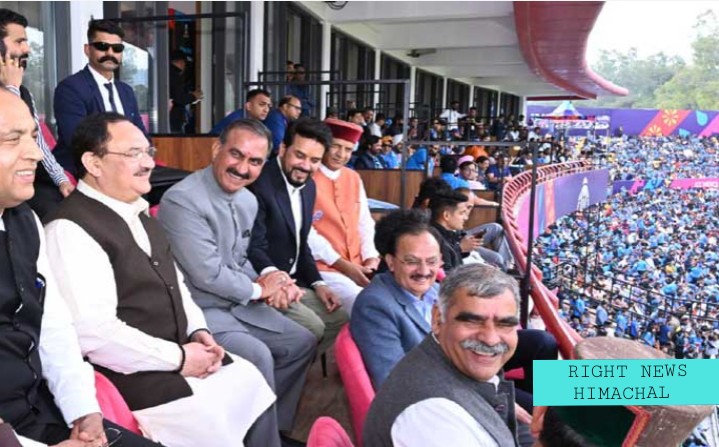 मैच देखने पहुंचे सुक्खू, नड्डा, जयराम, अनुराग और ये प्रमुख VVIP