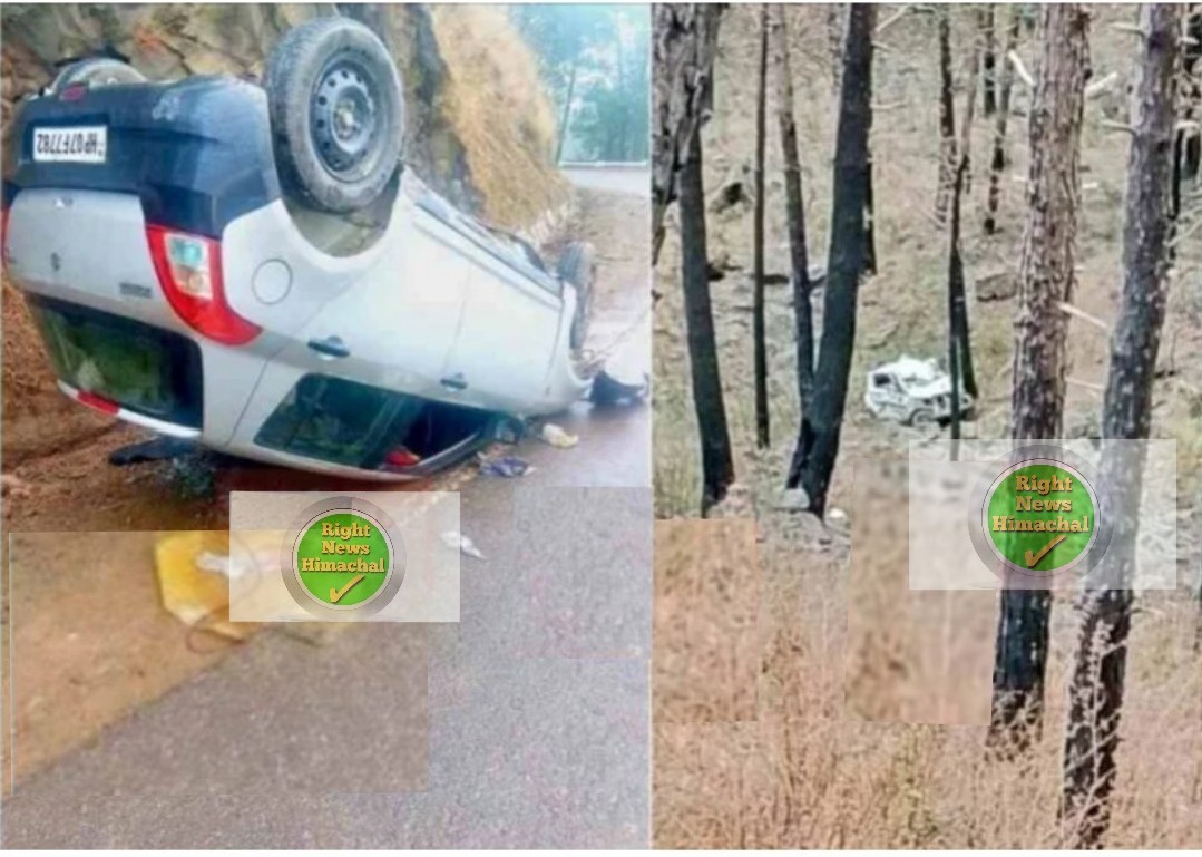 सिरमौर में दो सड़क हादसे, एक कार सड़क पर पलटी दूसरी खाई में गिरी