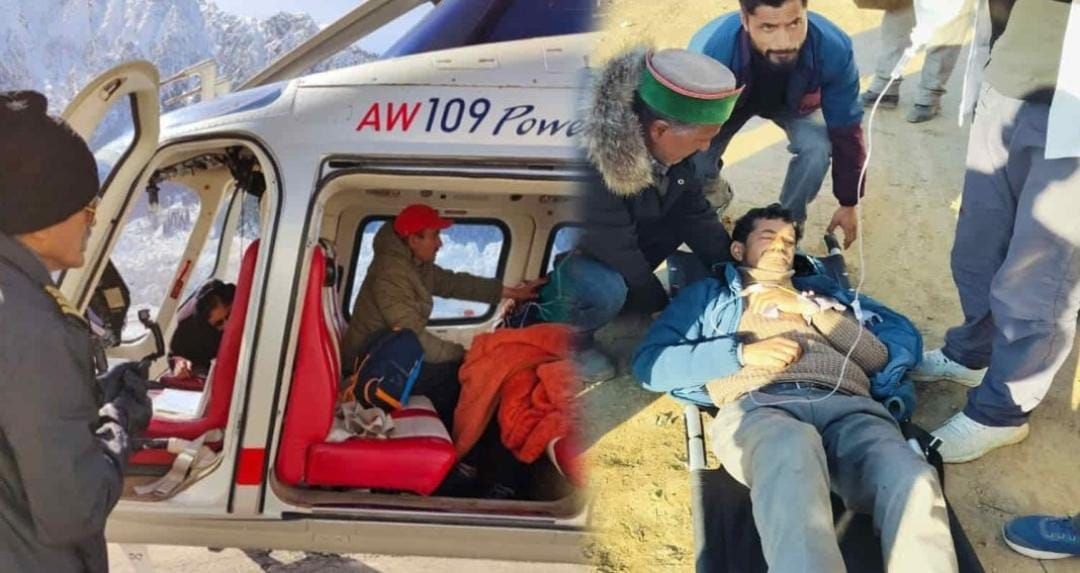 CM सुक्खू ने भेजा अपना हेलीकॉप्टर – बर्फबारी के बीच एयरलिफ्ट किया मरीज