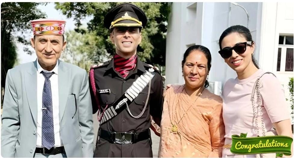 हिमाचल के एक परिवार की तीसरी पीढ़ी करेगी देश सेवा, लेफ्टिनेंट बना मेजर का बेटा