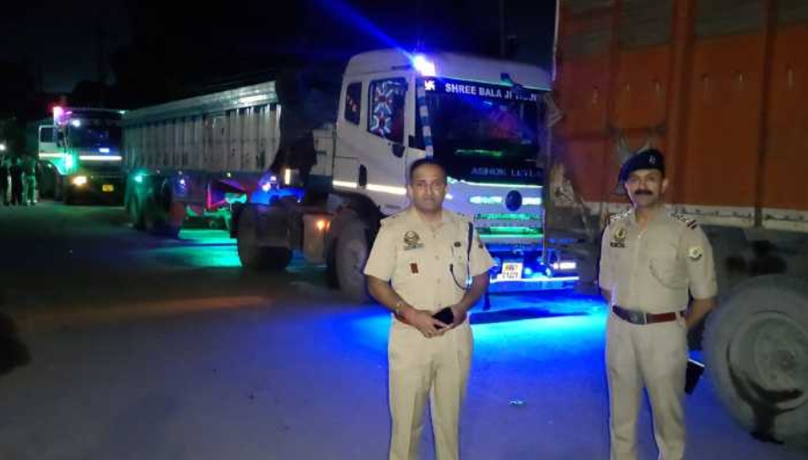 सिरमौर पुलिस का रात के अंधेरे में दमदार एक्शन: अवैध खनन पर तीसरा वार, 18 डंपर जब्त