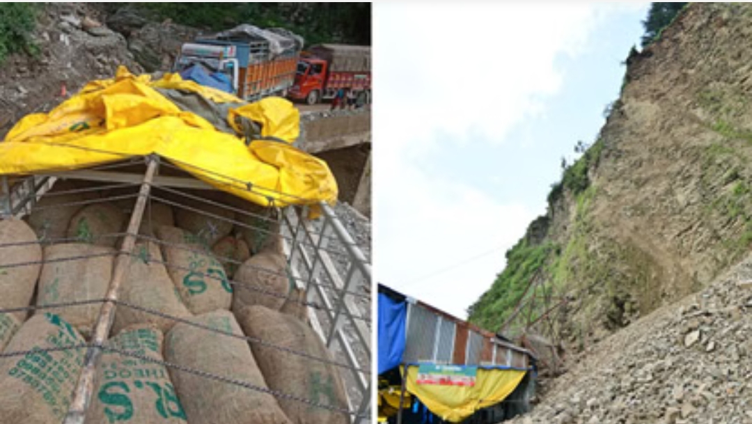 प्रदेश में आपदा से सड़कें बंद, कई ट्रक रास्ते में फंसे किसानों की फसले हुई खराब