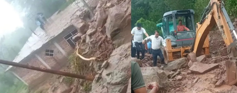 आधी रात को दरका पहाड़, लोगों ने खाली किए घर…